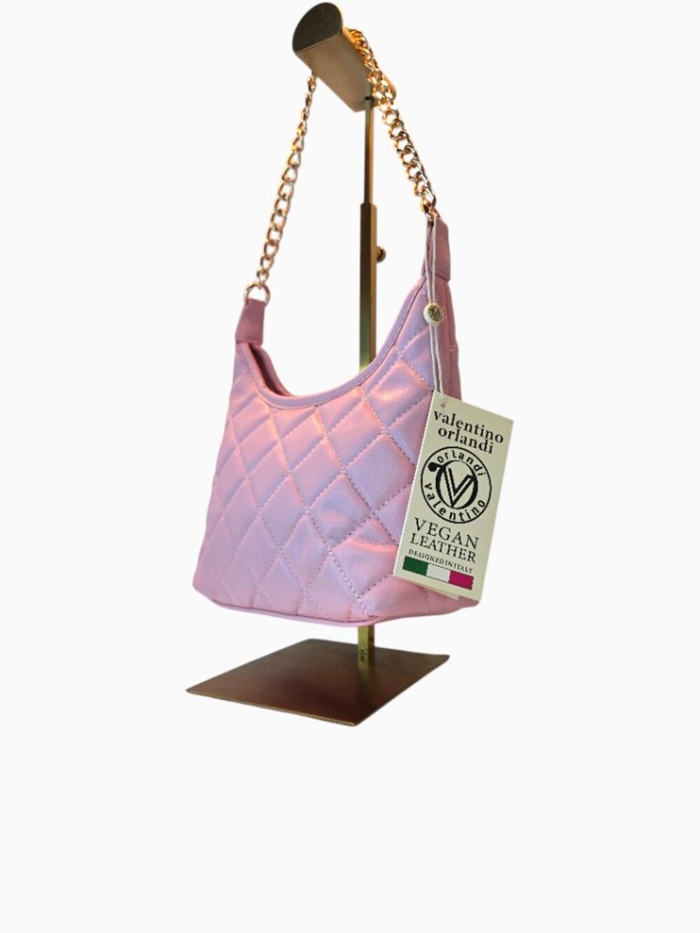 Pretty Pink Hobo Style Bag by Valentino Orlandi  NWT - Picture 6 of 7